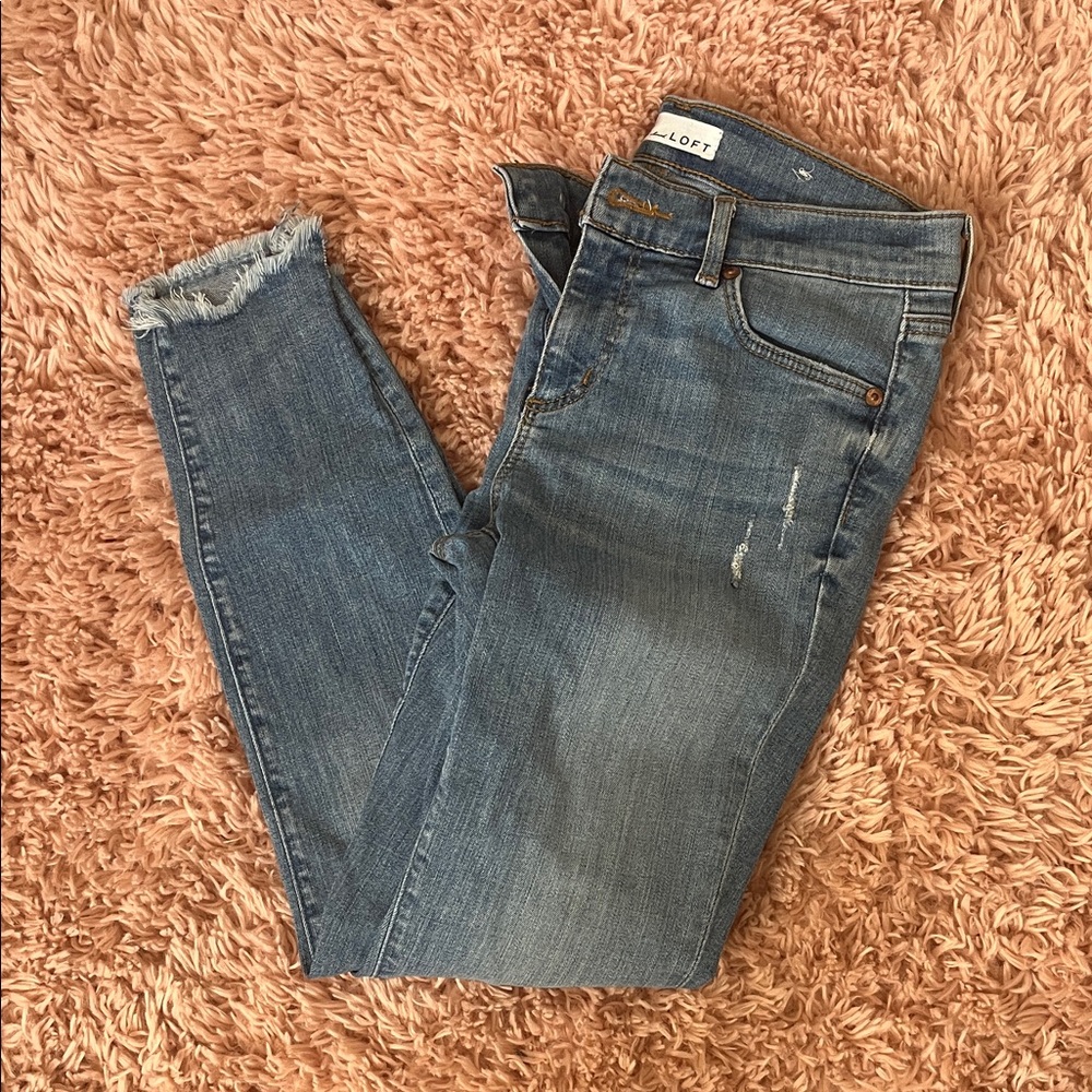 LOFT Women's Blue Skinny Jeans